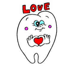 Second molar tooth chan sticker #11572153
