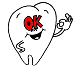 Second molar tooth chan sticker #11572169