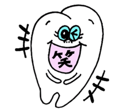 Second molar tooth chan sticker #11572176