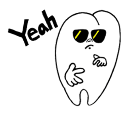 Second molar tooth chan sticker #11572180