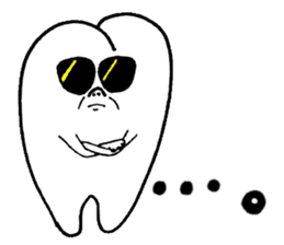 Second molar tooth chan sticker #11572181