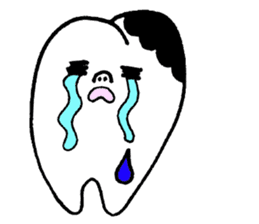 Second molar tooth chan sticker #11572185