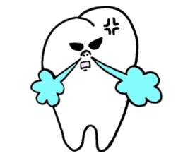 Second molar tooth chan sticker #11572186