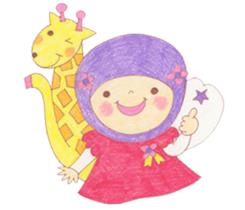 Cute muslim girl sticker #11573074
