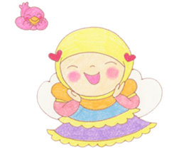Cute muslim girl sticker #11573076