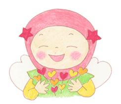 Cute muslim girl sticker #11573083