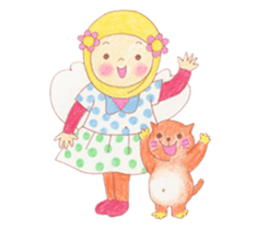 Cute muslim girl sticker #11573092