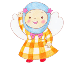 Cute muslim girl sticker #11573107