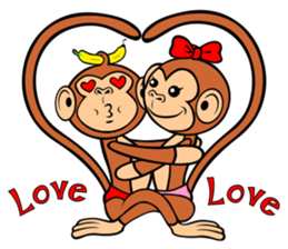 Lucky Lovely Monkey sticker #11573890