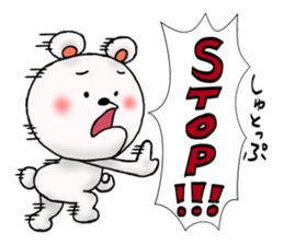 Bear has an under bite. sticker #11573968