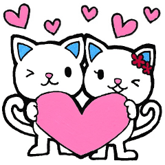 Sticker to convey the love