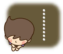 Cheerful happy boy sticker #11574622