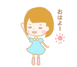 Drooping eyes girl sticker #11575432