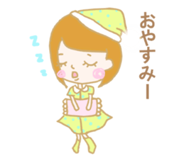 Drooping eyes girl sticker #11575435