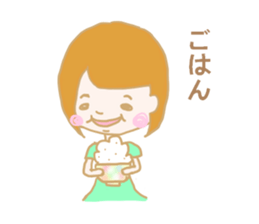 Drooping eyes girl sticker #11575436