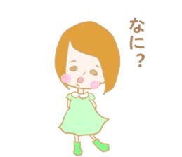 Drooping eyes girl sticker #11575438