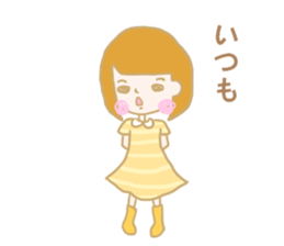 Drooping eyes girl sticker #11575444