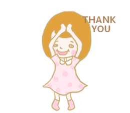 Drooping eyes girl sticker #11575445