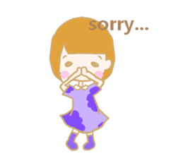 Drooping eyes girl sticker #11575446