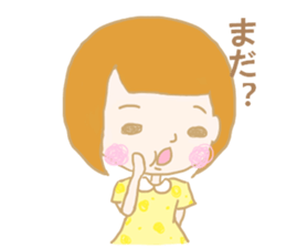 Drooping eyes girl sticker #11575456