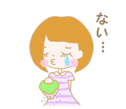 Drooping eyes girl sticker #11575458