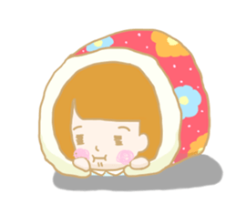 Drooping eyes girl sticker #11575461