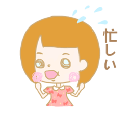 Drooping eyes girl sticker #11575463
