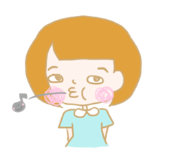 Drooping eyes girl sticker #11575466