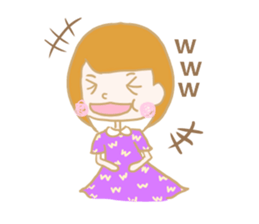 Drooping eyes girl sticker #11575467