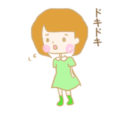 Drooping eyes girl sticker #11575471