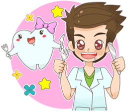 Smart Dentist and the smart teeth sticker #11576596