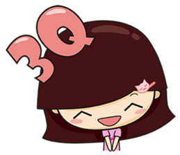 The girl and the cat sticker #11577242