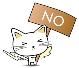 The girl and the cat sticker #11577254