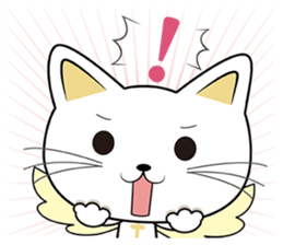 The girl and the cat sticker #11577260