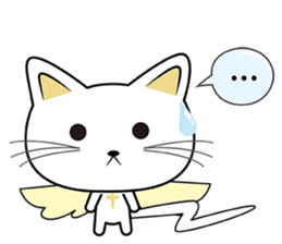 The girl and the cat sticker #11577261