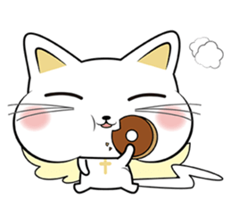 The girl and the cat sticker #11577262