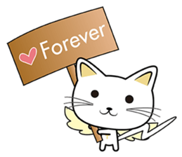 The girl and the cat sticker #11577267