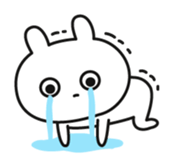 Funny rabbit and carrot sticker #11577610