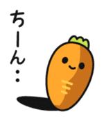 Funny rabbit and carrot sticker #11577611