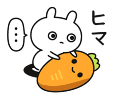 Funny rabbit and carrot sticker #11577612