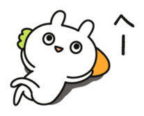 Funny rabbit and carrot sticker #11577630