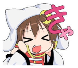 The Japanese cursive syllabary.Kya~Ryo sticker #11578432