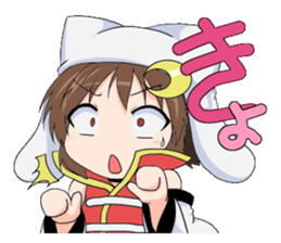 The Japanese cursive syllabary.Kya~Ryo sticker #11578435