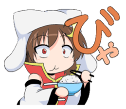 The Japanese cursive syllabary.Kya~Ryo sticker #11578479