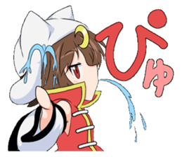 The Japanese cursive syllabary.Kya~Ryo sticker #11578487