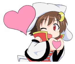 The Japanese cursive syllabary.Kya~Ryo sticker #11578509