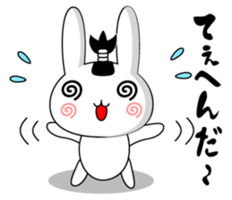 Rabbit-Samurai Sticker sticker #11579086