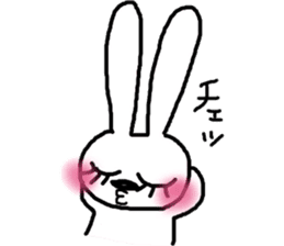 A rosy cheeks rabbit and chick sticker #11579315