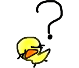 A rosy cheeks rabbit and chick sticker #11579325