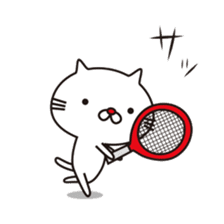 Red-nosed cats and tennis sticker #11579609